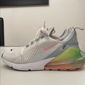 NIKE AIR MAX 270 “WHITE ARCTIC PUNCH” RUNNING SNEAKERS YOUNG BOYS- GIRL SIZE 7Y